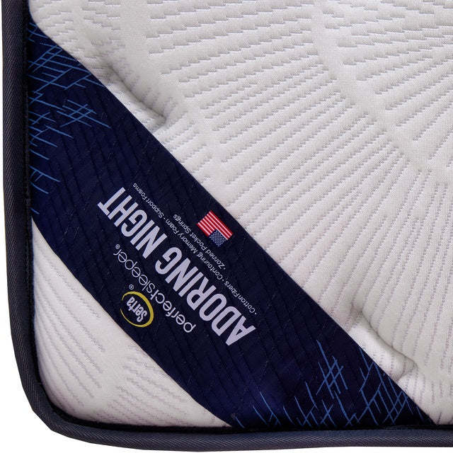 Serta Adoring Night – комфортен матрак с адаптивна пяна - изглед върху етикета с името на модела