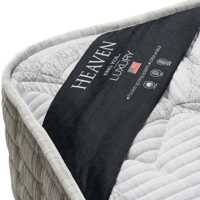 King Koil Luxury Heaven Firm – твърд луксозен матрак - изглед върху етикета показващ модела