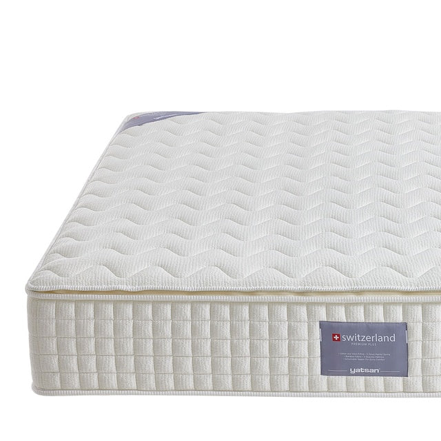 Yatsan Switzerland Premium Plus – луксозен ортопедичен матрак - изглед върху бял фон отблизо