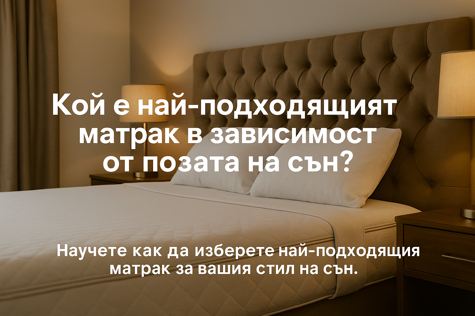 Кой е най-подходящият матрак според позата ви на сън