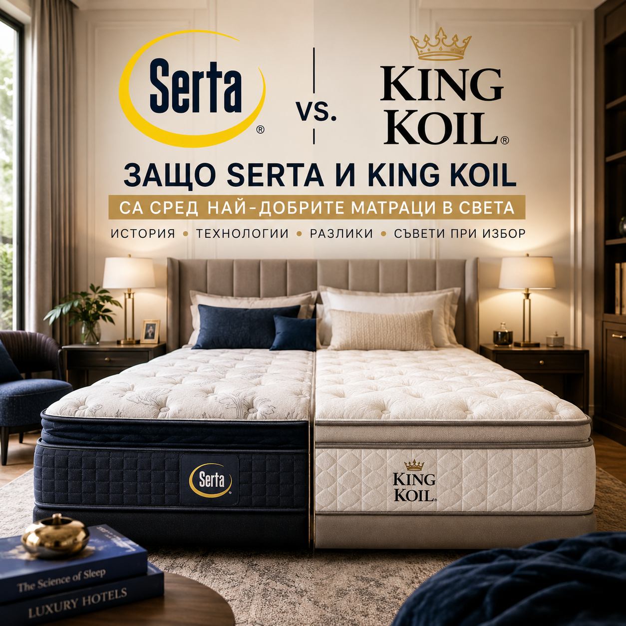Защо Serta и King Koil са сред най-добрите матраци в света