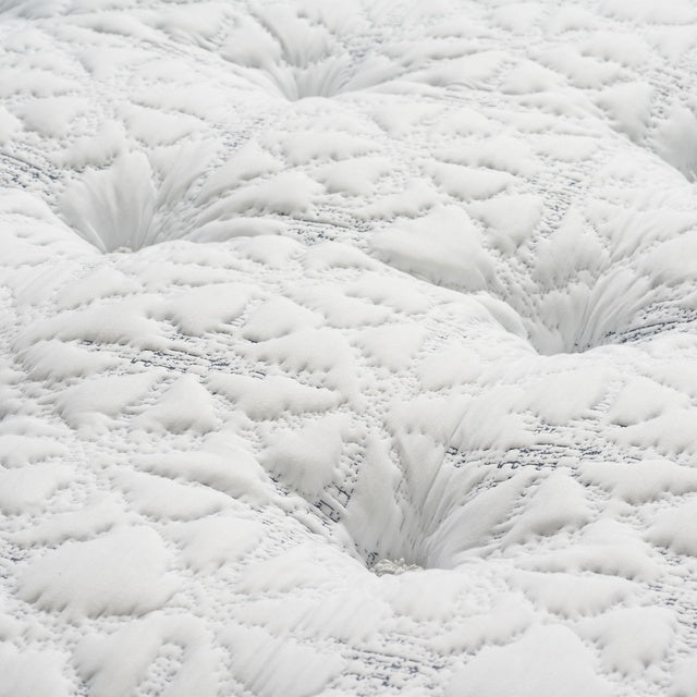 King Koil Penrose – премиум хибриден матрак – изглед отблизо на материала в повърхността