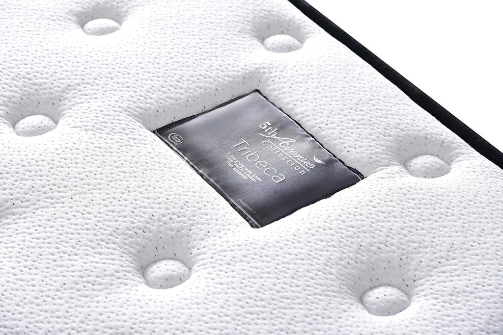 Serta Tribeca – комфортен матрак с поддържаща пружинна система - изглед отблизо върху етикета